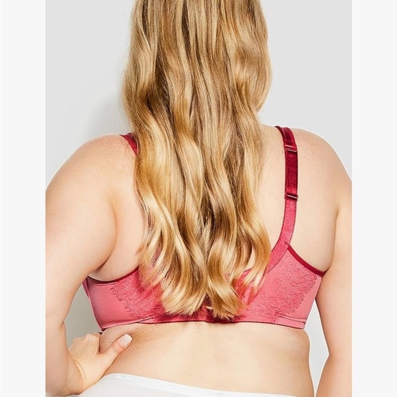 Avenue Woman's Plus-Size Knitted Laced Red Underwire Bra Sz 36DDD - Picture 10 of 12
